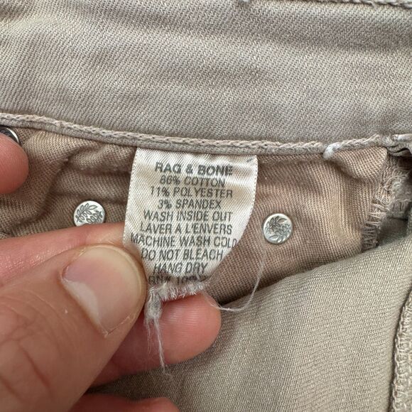 Rag & Bone Skinny Ankle Denim Jeans Womens 26 Tan Brown Mid Rise Stretch Casual - Picture 10 of 16